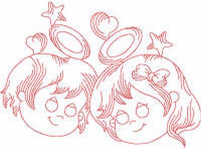 JN Lil Angels 2 Embroidery Machine Design