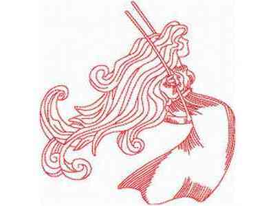 JN Long Hair Lady Embroidery Machine Design