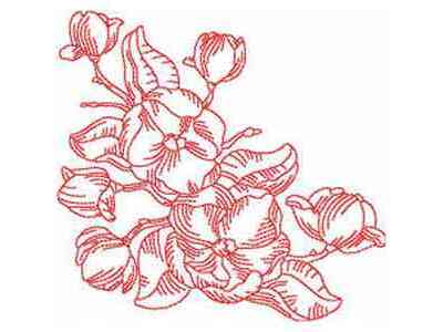 JN Magnolias Embroidery Machine Design