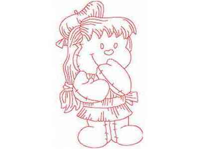 JN Rag Doll Girls Embroidery Machine Design