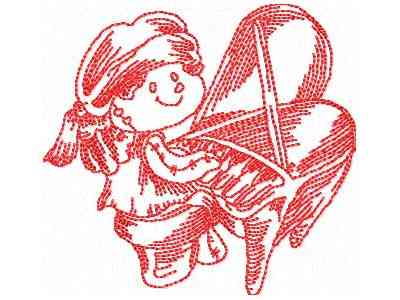 JN Rag Dolls Music Embroidery Machine Design