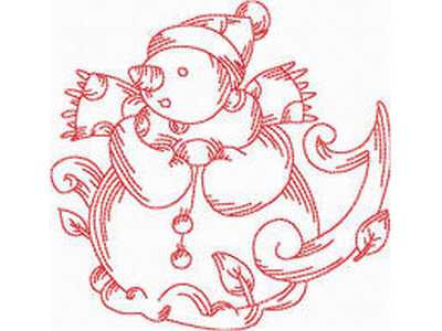 JN Snowman Embroidery Machine Design