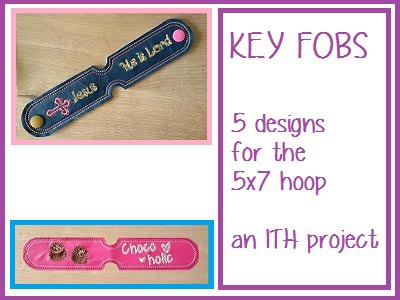 Key Fobs Embroidery Machine Design