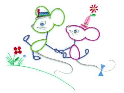 Kids Line Art Fun Embroidery Machine Design