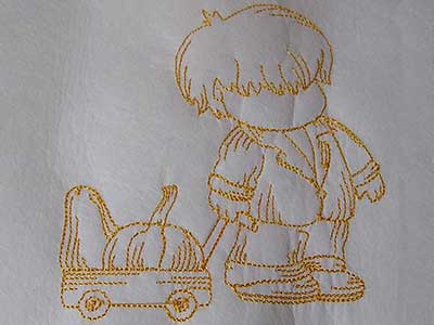 Line Art Autumn Bonnets Embroidery Machine Design