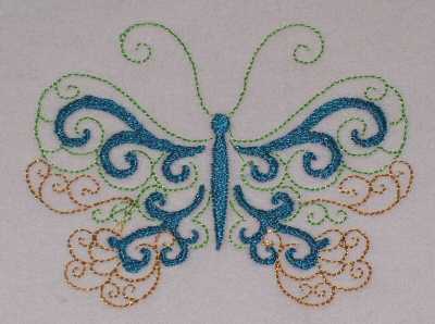 Lacy Butterflies Embroidery Machine Design