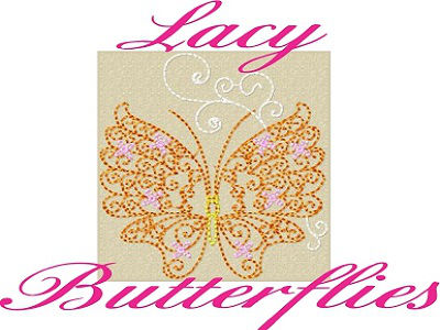 Lacy Butterflies 2 Embroidery Machine Design