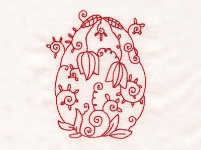 Line Art Deco Easter Eggs Embroidery Machine Design