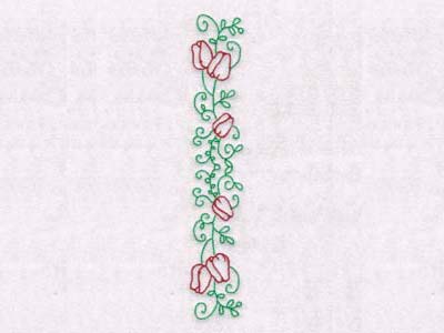 Lineart Tulip Borders Embroidery Machine Design
