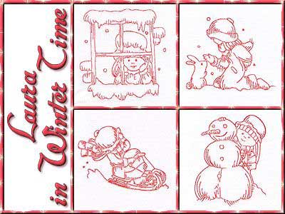 Laura in Wintertime Embroidery Machine Design