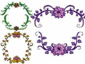 Monogram Frames Embroidery Machine Design