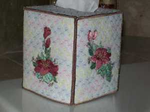 Lily Tissue Box Embroidery Machine Design