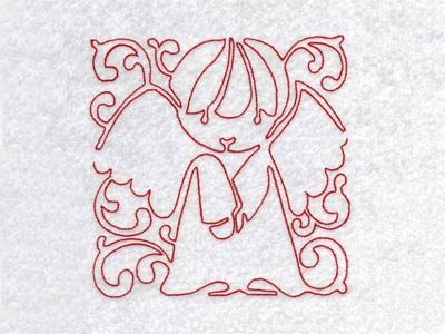 Lineart Angel Blocks Embroidery Machine Design