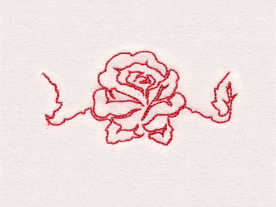 Lineart Roses Borders Embroidery Machine Design