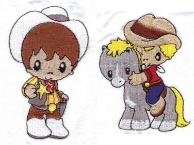 Little Cowboys Embroidery Machine Design