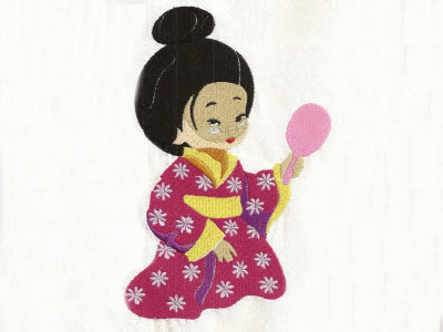 Little Geishas Embroidery Machine Design