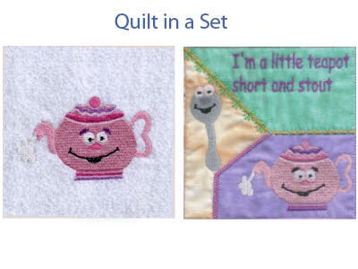 Little Teapot Embroidery Machine Design