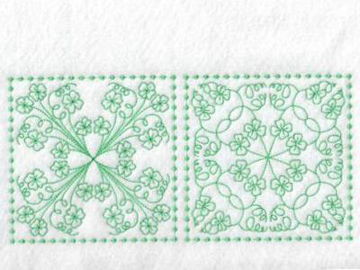 Lucky Clover Blocks Embroidery Machine Design