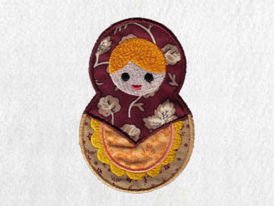 Matryoshka Dolls Embroidery Machine Design