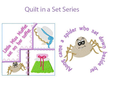 Little Miss Muffet Embroidery Machine Design