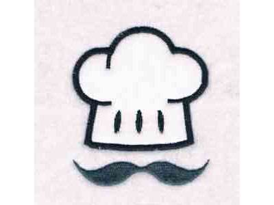 Moustache Embroidery Machine Design