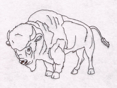 Native American Buffalo Spirit Embroidery Machine Design