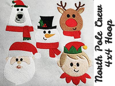 North Pole Crew Embroidery Machine Design