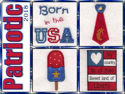 Patriotic 2018 Embroidery Machine Design