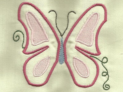 Partially Filled Butterflies Embroidery Machine Design
