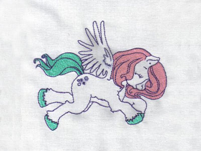 Partially Filled Pegasus Embroidery Machine Design