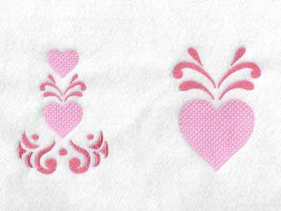 Pink Hearts Embroidery Machine Design