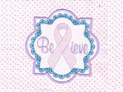 Pink Ribbon Blocks Embroidery Machine Design