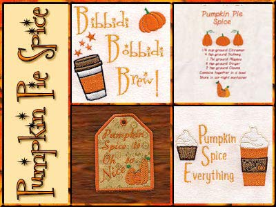 Pumpkin Pie Spice Embroidery Machine Design