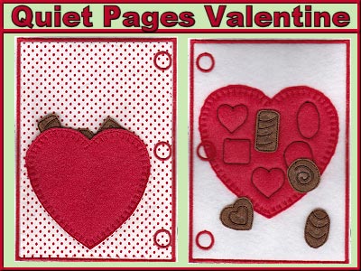 Quiet Pages Valentine Embroidery Machine Design