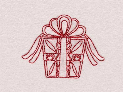 Red Decorative Christmas Time Embroidery Machine Design