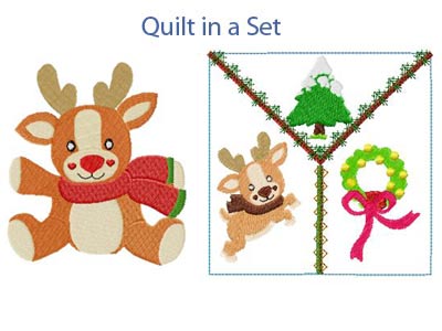Reindeer Embroidery Machine Design