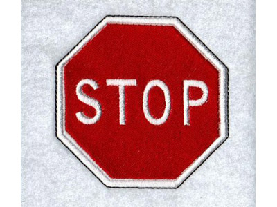 Road Signs Embroidery Machine Design