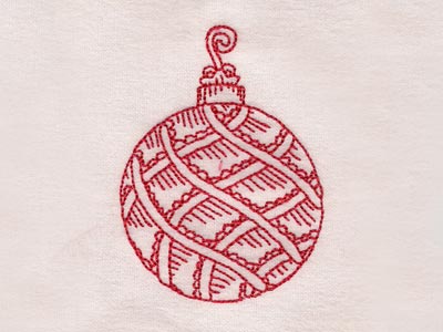 Redwork Christmas Ornaments