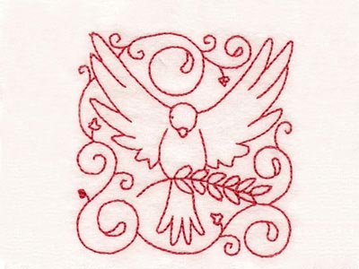 Redwork Easter Blocks Embroidery Machine Design