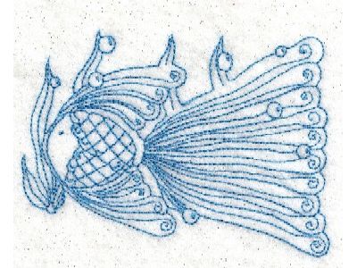 RW Lace Fish Embroidery Machine Design