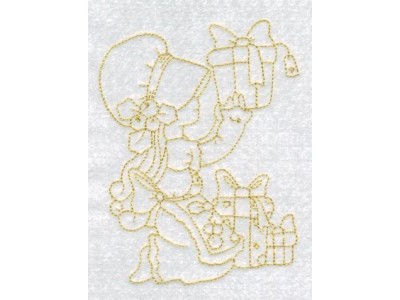 RW Sunbonnet Christmas Embroidery Machine Design