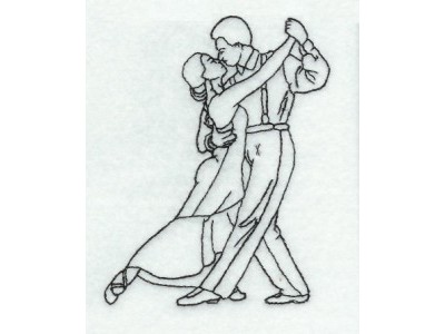 RW Tango Dancers Embroidery Machine Design