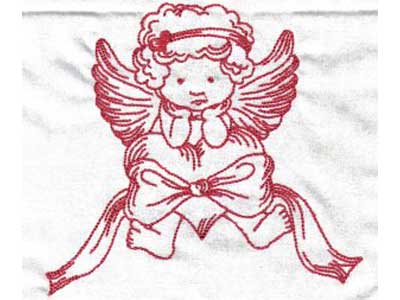 Valentine Angels Embroidery Machine Design