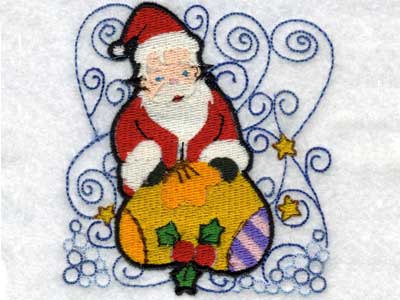 Santa Blocks Embroidery Machine Design