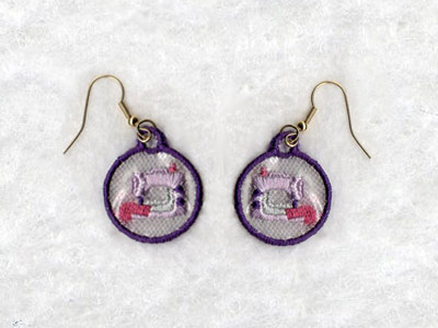 Knitting and Sewing Earrings