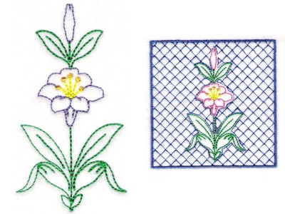 Simple Florals Embroidery Machine Design