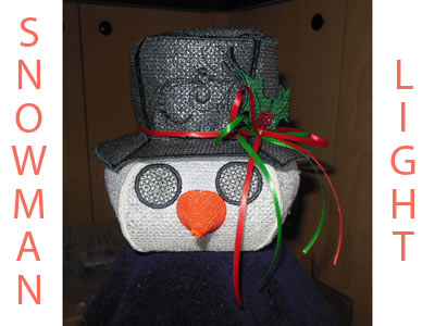 FSL Snowman Light Embroidery Machine Design