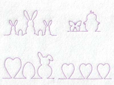 Spring Easter Borders Embroidery Machine Design