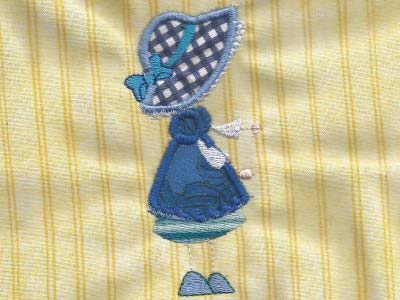Spring Stick Applique Bonnets Embroidery Machine Design