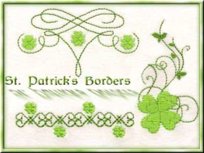 St Patricks Day Borders Embroidery Machine Design